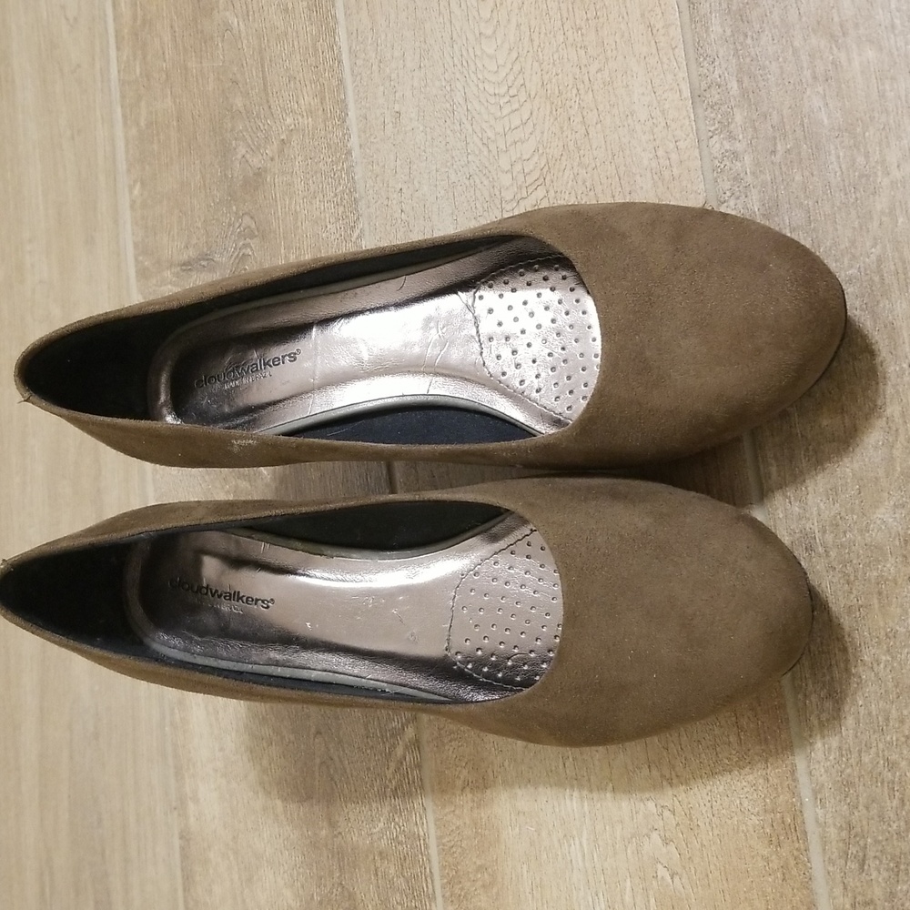 Low heels, brown pair available, $10
